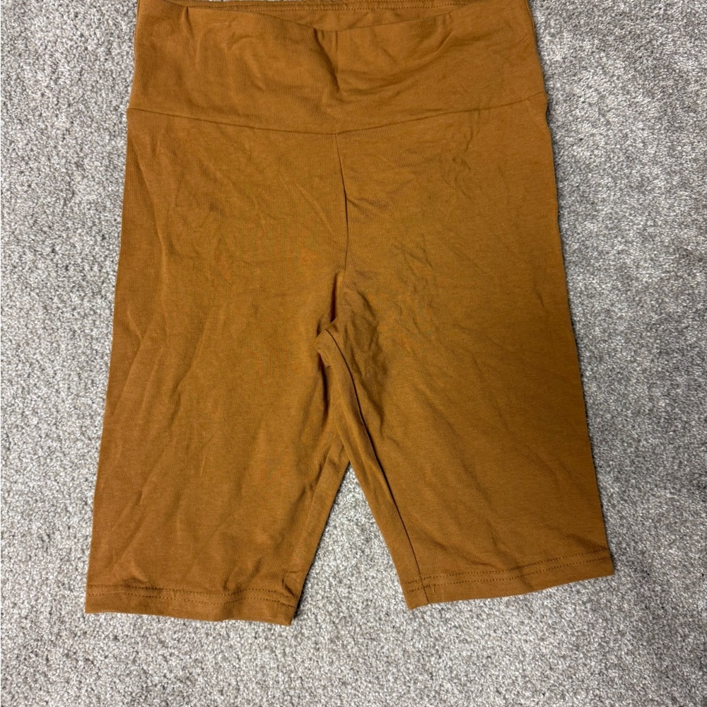 Wild Fable Tan Bike Shorts High-Rise Seamless Design